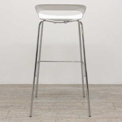 Tabouret haut Blanc / Chromé