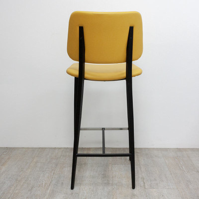 Tabouret haut en simili cuir Jaune