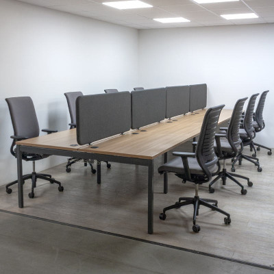 Bench 8 postes L480 MDD Cacao/ Noir