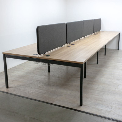 Bench 8 postes L480 MDD Cacao/ Noir