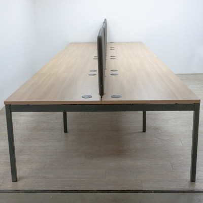 Bench 8 postes L480 MDD Cacao/ Noir