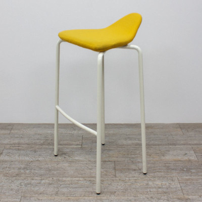 Tabouret Haut Materia Tissu Jaune