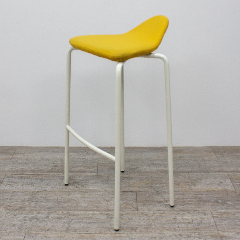 Tabouret Haut Materia Tissu Jaune