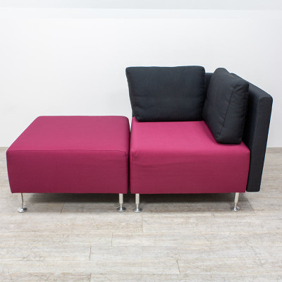 Pouf SEDUS Bordeaux et Noir