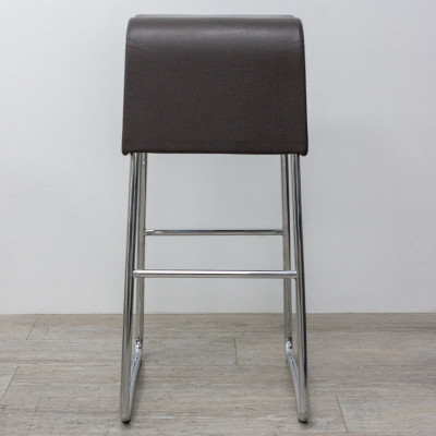 Tabouret Haut Materia Chromé / Brun