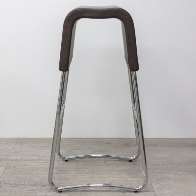Tabouret Haut Materia Chromé / Brun