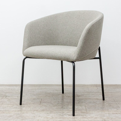 Fauteuil en tissu Gris / Noir