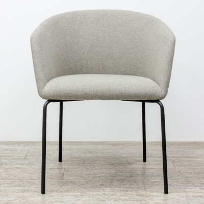 Fauteuil en tissu Gris / Noir