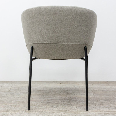 Fauteuil en tissu Gris / Noir