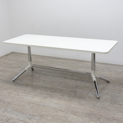Materia Table L180 Blanc / Chromé