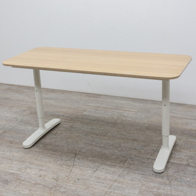 Bureau Ikea L140 Hêtre Clair Blanc