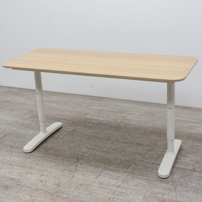 Bureau Ikea L140 Hêtre Clair Blanc