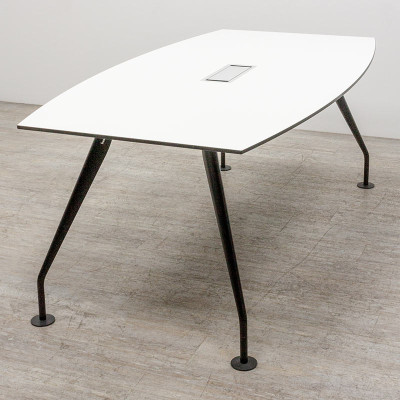 Bene table tonneau L180 Blanc /Noir