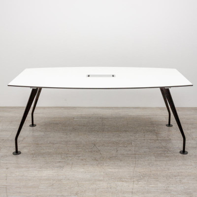 Bene table tonneau L180 Blanc /Noir