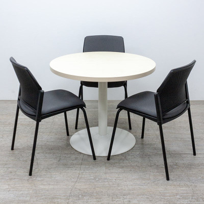 Haworth table ronde Ø90 Érable Blc