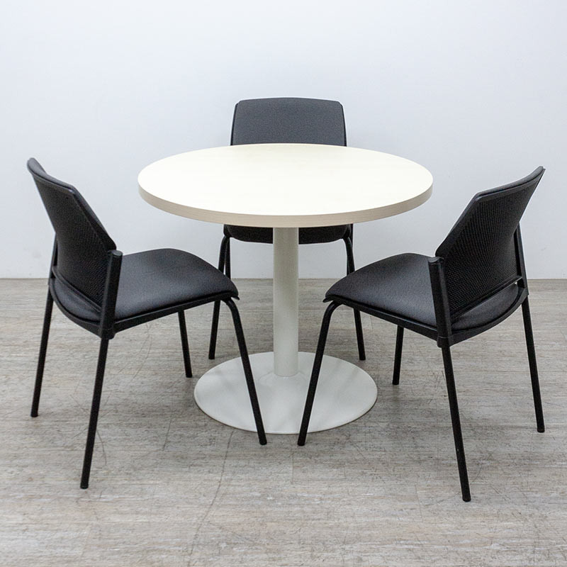 Haworth table ronde Ø90 Érable Blc