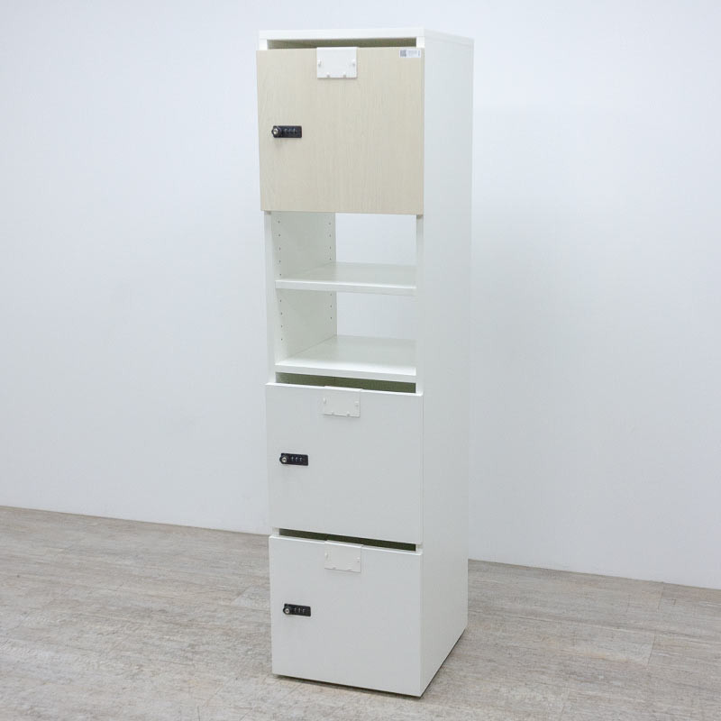 Rangement 4 cases Blanc / Erable