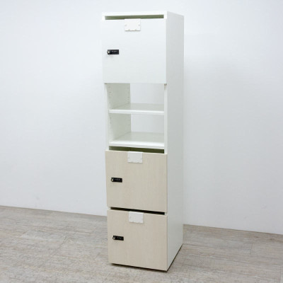 Rangement 4 cases Erable / Blanc