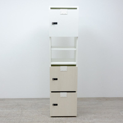 Rangement 4 cases Erable / Blanc