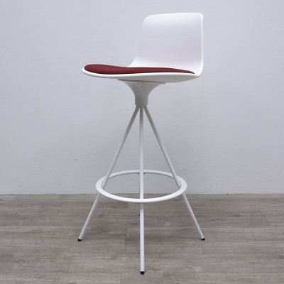 Enea Tabouret Lottus Blanc / Rouge