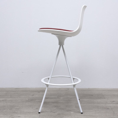 Enea Tabouret Lottus Blanc / Rouge