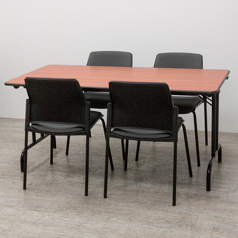 Table pliante L160 Noyer/Noir 2nd C