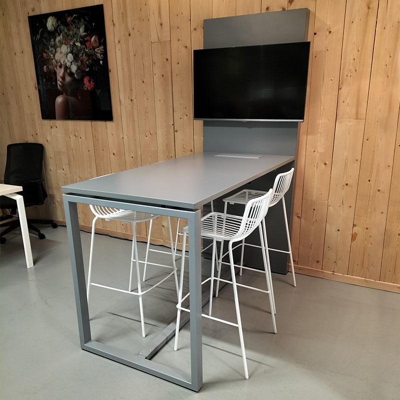 Majencia table media haute Gris