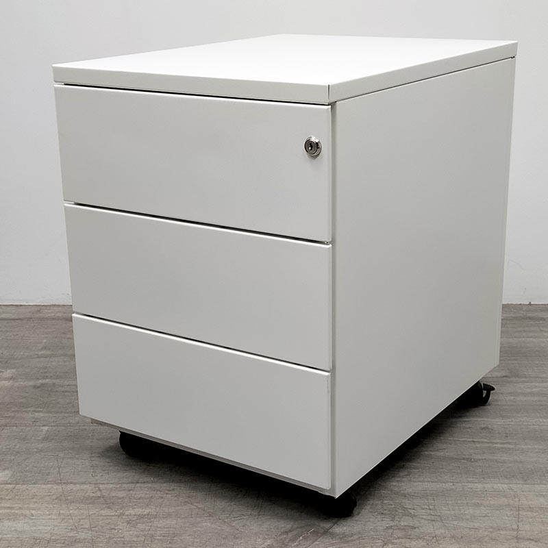 Caisson 3 tiroirs + top Blanc