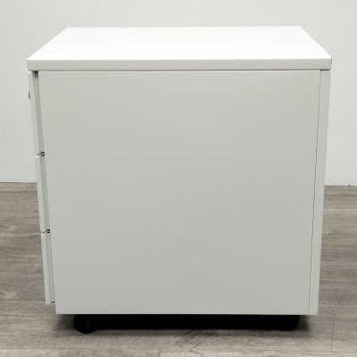 Caisson 3 tiroirs + top Blanc