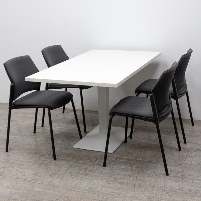 Table rectangulaire L140 Blanc