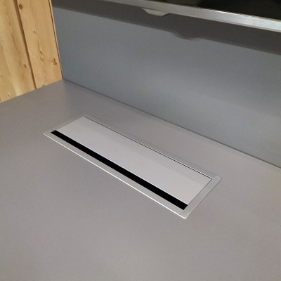 Majencia table media haute Gris