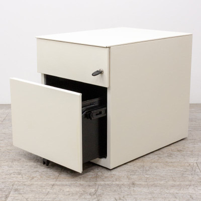 Caisson métallique 2 tiroirs Blanc