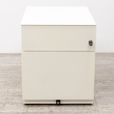 Caisson métallique 2 tiroirs Blanc