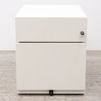 Caisson métallique 2 tiroirs Blanc