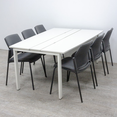 Bene Table de réunion L180 Blanc