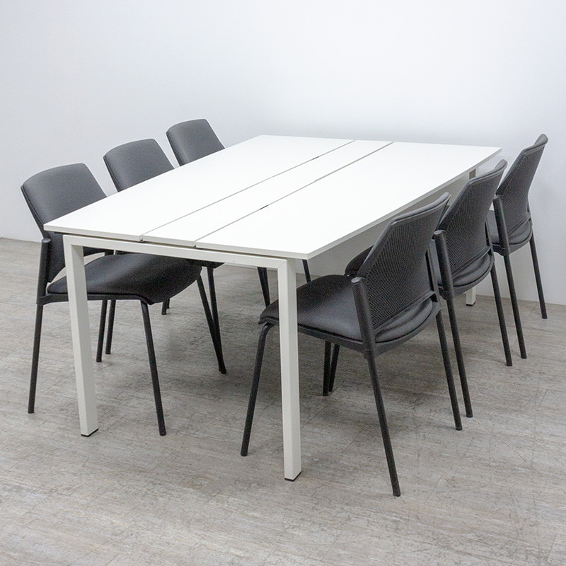 Bene Table de réunion L180 Blanc