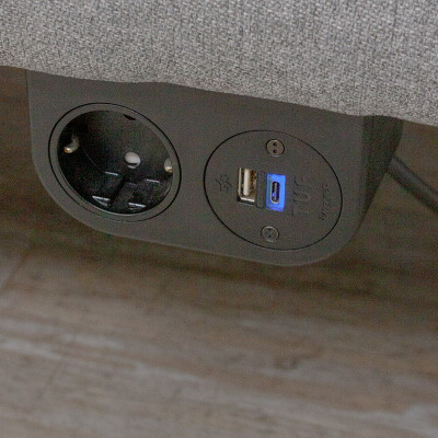 Sancal Banquette tissu Gris+prise