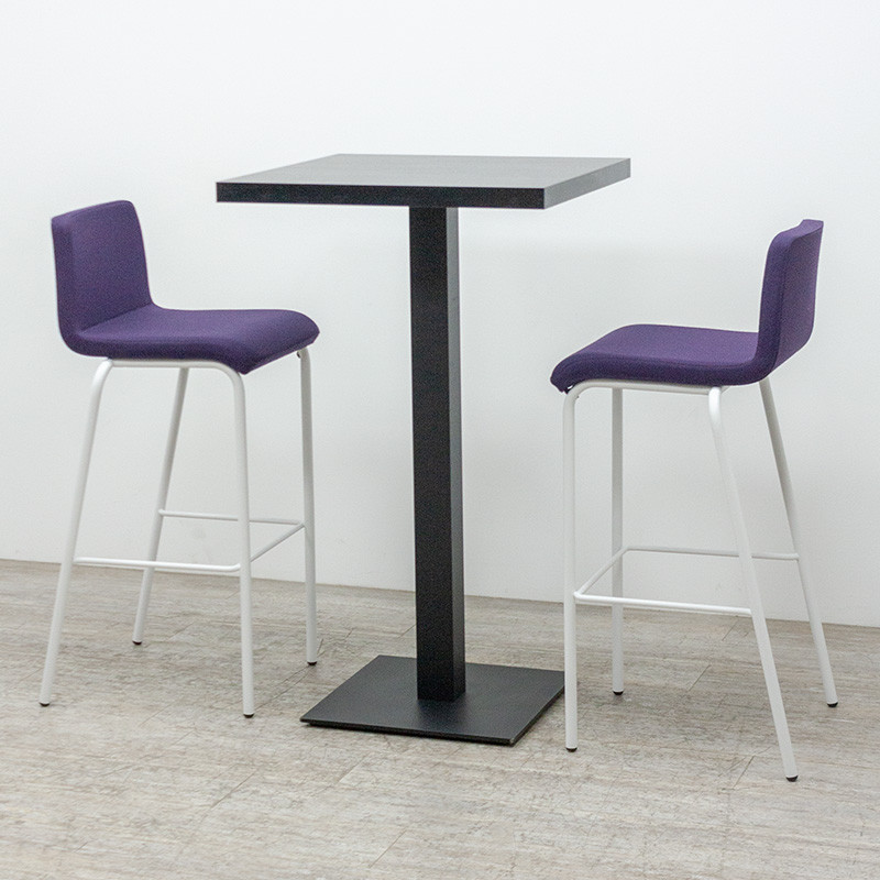 Table haute carrée Noir