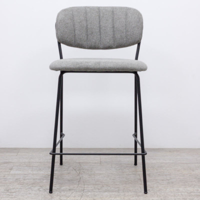 Tabouret en tissu Gris / Noir