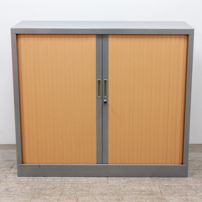 Armoire basse Poirier / Gris 2nd C.