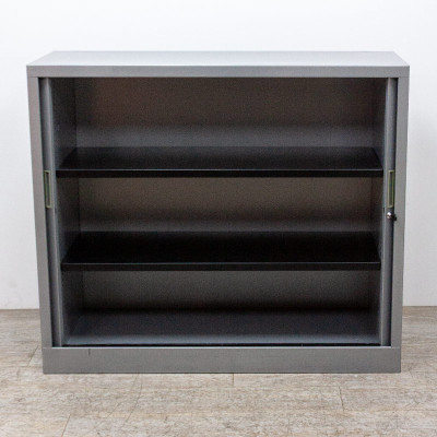 Armoire basse Poirier / Gris 2nd C.