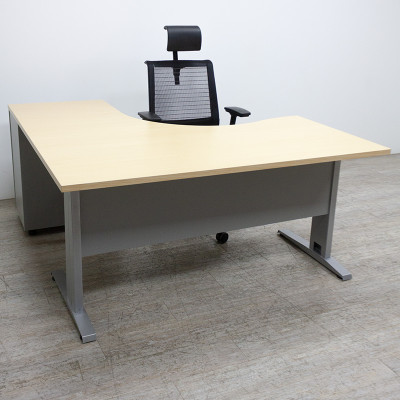 Caisson+Plan compact Droite Hêtre C