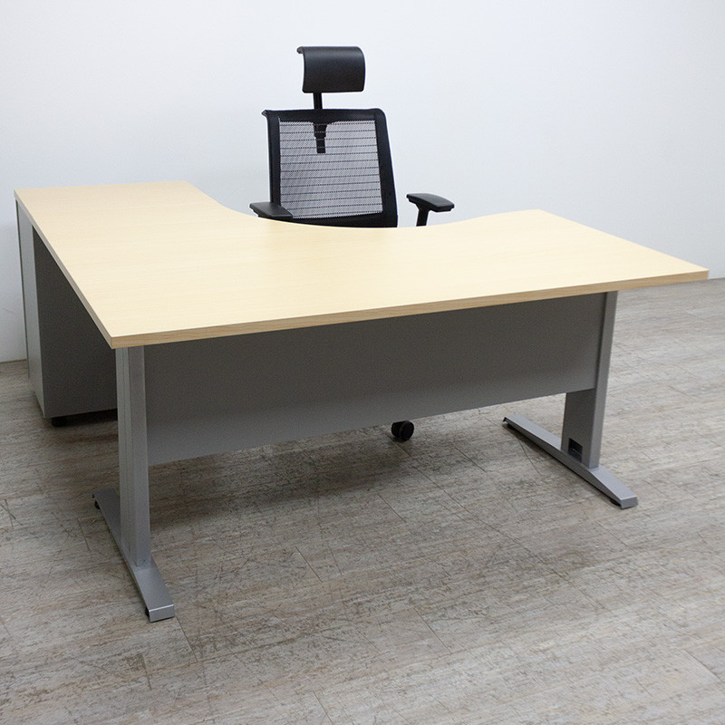 Caisson+Plan compact Droite Hêtre C