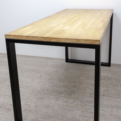Table haute L200 Bois / Noir