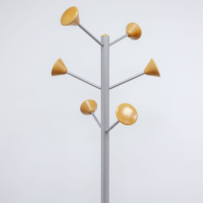 Porte manteaux 6 patères Gris Alu