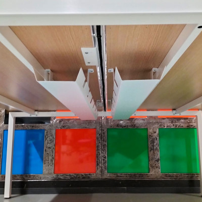 Bench 2 Postes L160 Chêne / Blanc