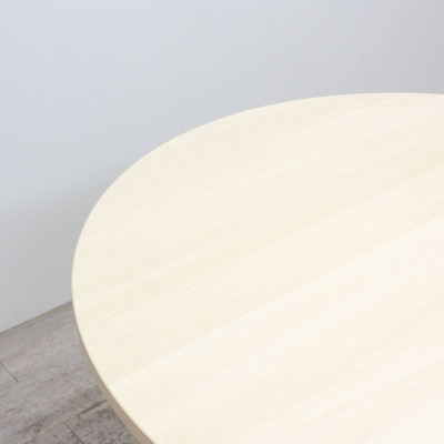 Table ronde Ø116 Hêtre / Blanc