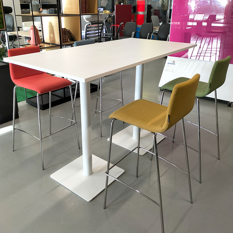 Table Haute L160 Blanc