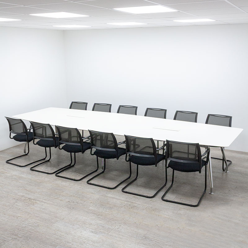 Grande table de réunion L410 Blanc