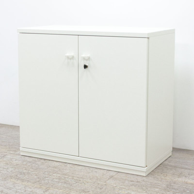 Armoire mini L80 portes b. Blanc